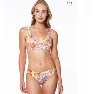NWT Sanctuary Swim Floral Banded Triangle Bikini Top